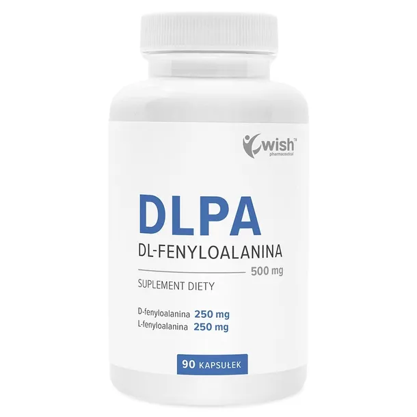 DLPA 500 mg DL-fenyloalanina Koncentracja Układ Nerwowy Pamięć 90 kapsułek