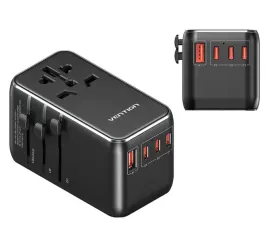 vention-adapter-podrozny-gan-100w-3x-usb-c-1x-usb-a-czarny