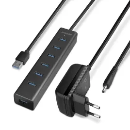 axagon-hue-sa7bp-7-portowy-hub-usb-3-2-gen1-aluminiowy-z-zasilaczem