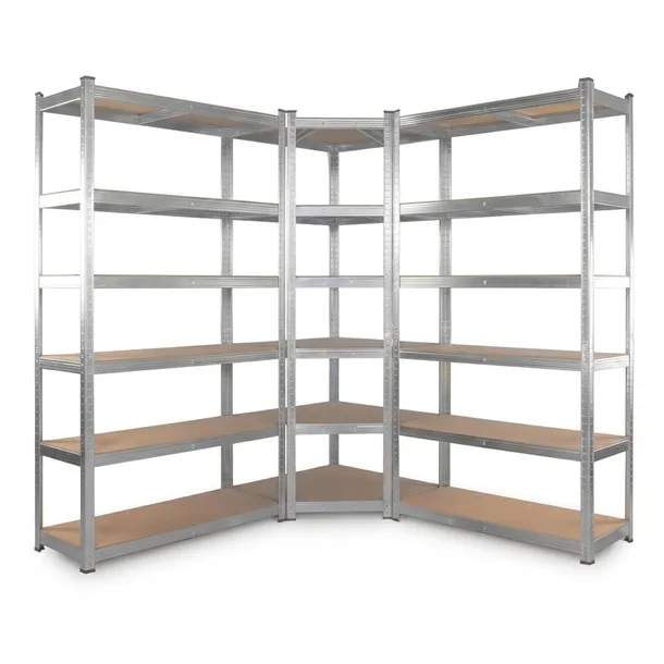 Regał metalowy narożny zestaw 3w1 Ocynk Udźwig 2625 kg 180x90x40/0,33cm RMN