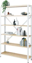 regal-6-poziomowy-110-30-180-cm-z-metalowym-stelazem-bialy-artisan
