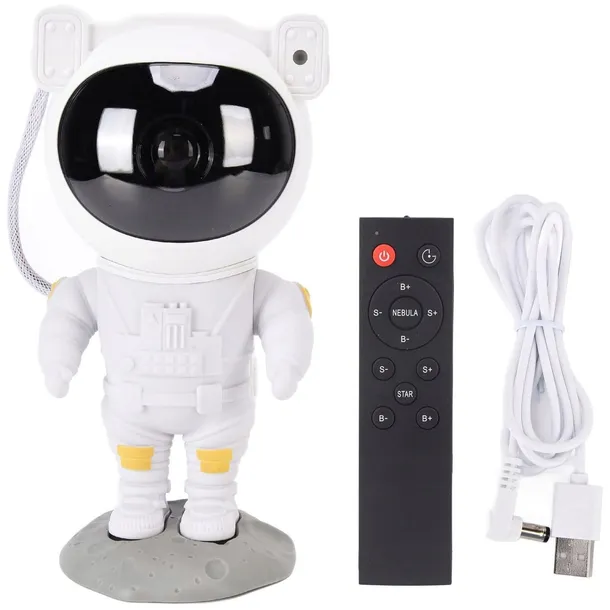 Projektor Gwiazd Lampka Nocna Astronauta LED Dla Dzieci Rzutnik USB