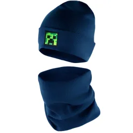 czapka-i-komin-chlopiecy-komplet-bawelniany-w-prazki-game-zestaw-6-lat