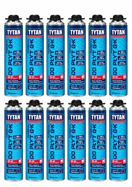 Klej Tytan Professional Do Płyt G-K OSB Styropianu EPS Pistolet 830ml
