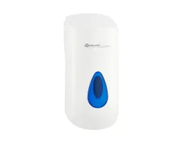 dozownik-mydla-top-mini-400-ml-abs-bialy-okienko-niebieskie-merida-dtn102