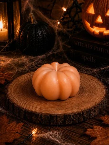 Świeca DYNIA dekoracyjna jesienna świeczka ozdobna Halloween