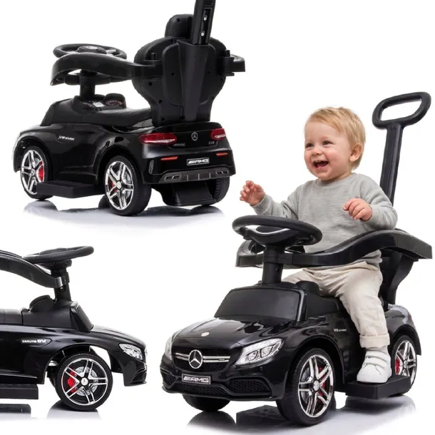 Jeździk dla dzieci Chodzik Pchacz Mercedes C-Class Podnóżek Pchacz Schowek