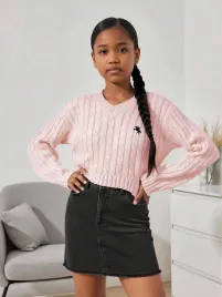 shein-rozowy-sweter-v-neck-158-164