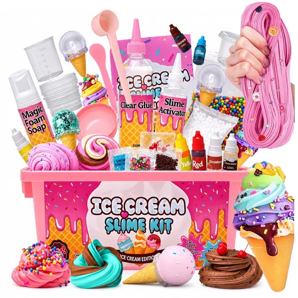 Zestaw Robienia Slime Masa Plastyczna Dzieci Kreatywny Fabryka Lody Muffiny