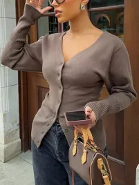 shein-brazowy-sweter-guziki-s09-m