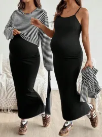 shein-sukienka-bluzka-komplet-ciazowy-s06-m