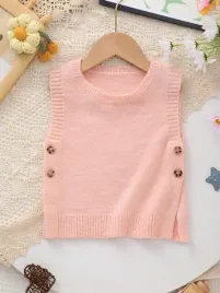 shein-rozowy-sweter-okragly-dekolt-guziki-98-104