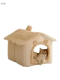 shein-bezowe-legowisko-dla-kota-domek-s07-37x31x33cm