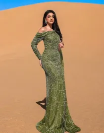 shein-zielona-maxi-sukienka-na-jedno-ramie-zdobienie-s06-xl