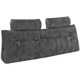 poduszka-zaglowek-szara-klinowa151x53-cm-aksamitna-kieszenie-2w1-ergonomia