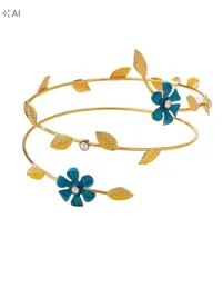 shein-zlota-bransoletka-na-ramie-kwiat-s07
