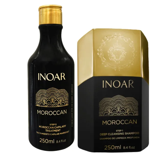 Inoar zestaw szampon oczyszczający 250 ml + Keratyna 250ml Moroccan orygin