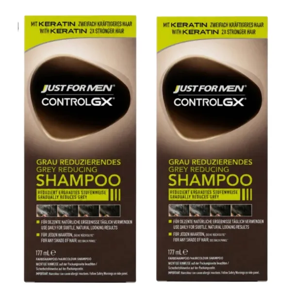 Just For Men Control GX Szampon Odsiwiacz z Keratyną 2x177ml Zestaw 2 szt.