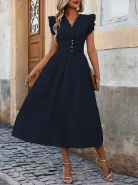 shein-midi-sukienka-v-neck-s09-m