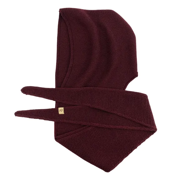 Aliap Kaptur z szalem Balaclava 100% Merino one size Burgund prod. polski