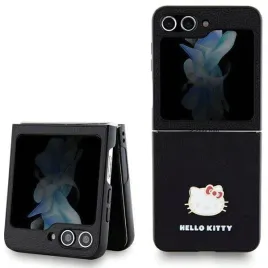 etui-hello-kitty-metal-logo-kitty-head-do-samsung-galaxy-z-flip-5-czarne