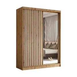 szafa-160-lustro-dab-artisan-biale-lamele-lam160