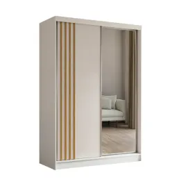 szafa-150-cm-z-lustrem-2-drazki-biala-lamele-dab-artisan-nela150
