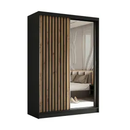 szafa-150-cm-z-lamelami-czarna-dab-artisan-lam150