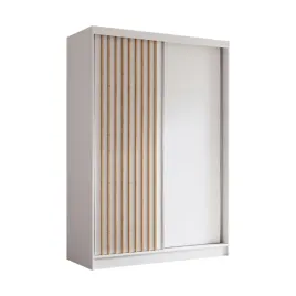 szafa-dwudrzwiowa-150-cm-biala-z-lamelami-dab-artisan-lam150