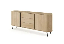 komoda-196-cm-drzwi-przesuwne-szuflady-dab-cremona-lovi