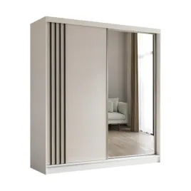 szafa-duza-na-ubrania-z-lustrem-200-cm-biala-lamele-czarne-nela200