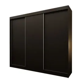 szafa-240cm-trzydrzwiowa-czarna-z-szufladami-mrp240