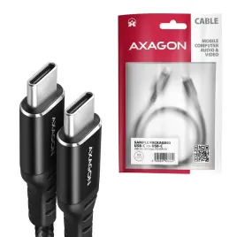 axagon-bucm-cm15ab-kabel-usb-c-1-5m-60w-3a-nylonowy-czarny-usb-2-0