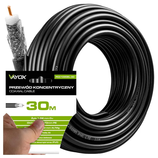 Vayox PCC102GEL-30 30m Czarny