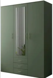 szafa-trzydrzwiowa-z-lustrem-3-szuflady-150-cm-zielona-olaf
