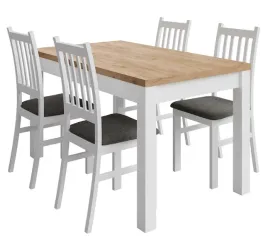 komplet-stol-rozkladany-z-krzeslami-bialy-craft-szara-tkanina-mibet