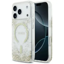 etui-do-iphone-18-pro-17-pro-guess-resin-bottom-glitter-magsafe-zlote