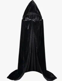 czarna-peleryna-z-kapturem-przebranie-kostium-na-halloween-welur-150cm