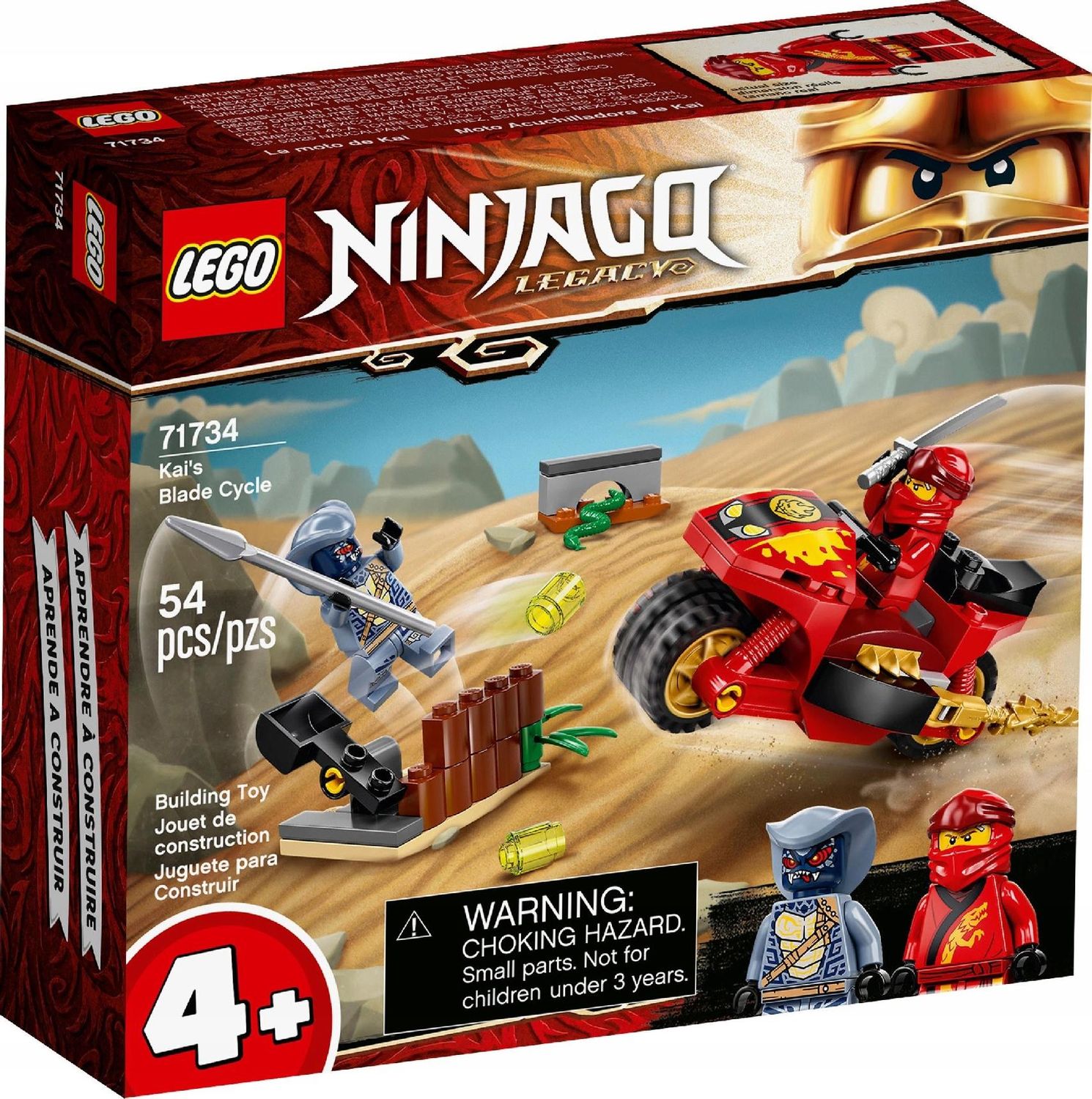 LEGO NINJAGO 71734 MOTOCYKL KAIA KAI CZERWONY MOTO