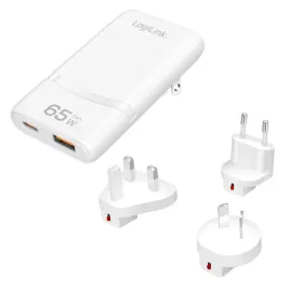 ladowarka-podrozna-logilink-pa0376-gan-65-w-usb-c-pd-usb-a-qc-biala