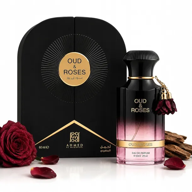 AHMED AL MAGHRIBI OUD & ROSES – WODA PERFUMOWANA UNISEX – RÓŻA I OUD – PERFUMY ORIENTALNE