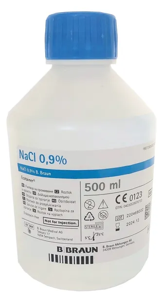SÓL FIZJOLOGICZNA NaCl 0,9% BRAUN 500ml/0,5L