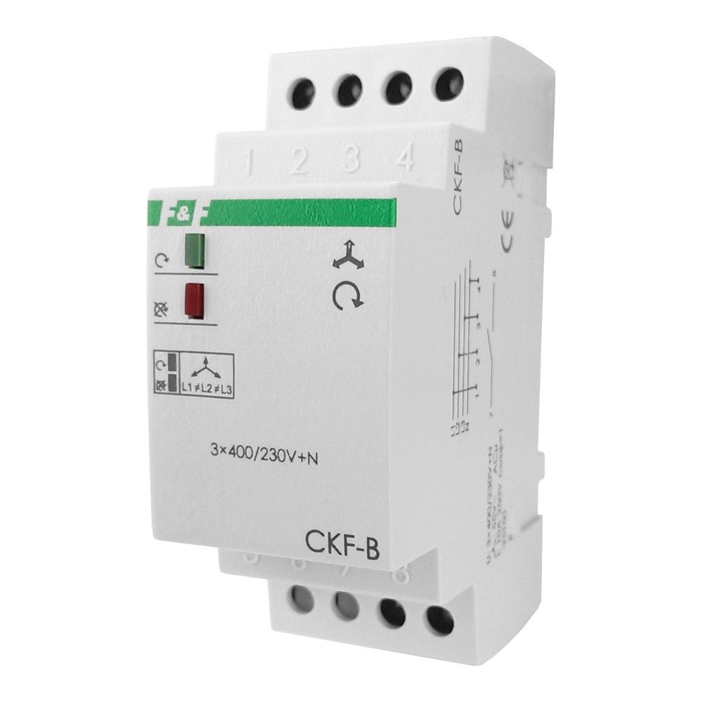 Przekaźnik zaniku faz i asymetrii CKF-B 230V max. 10A czujnik F&F 3058 ...