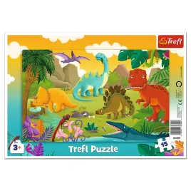 puzzle-trefl-15-31359-ramka-dinozaury