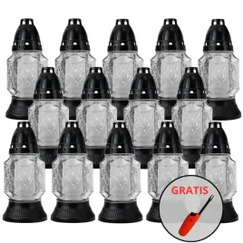 luks-znicz-nagrobkowy-355bt-19cm-14szt-zapalarka-gratis