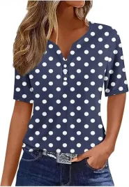 bluzka-damska-w-kropki-granatowa-rozmiar-m-38-henley-guziki-grochy