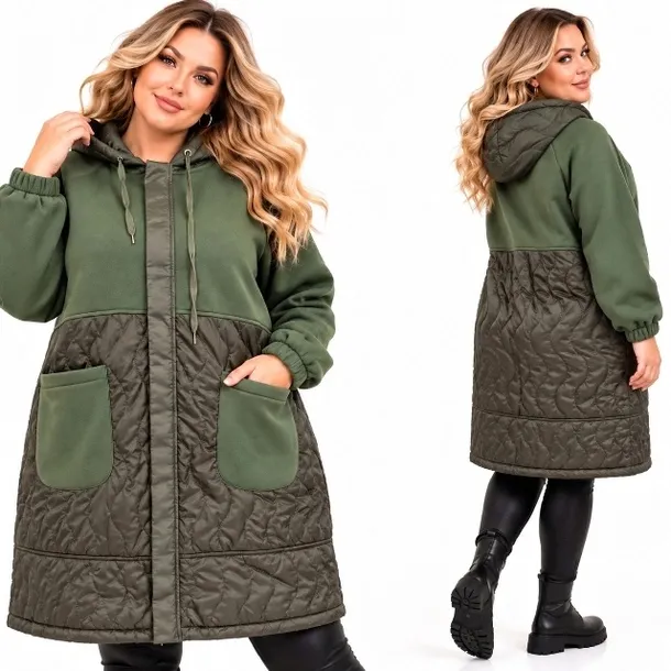 PŁASZCZ KURTKA PIKOWANY PARKA OCIEPLANY MODNY PREMIUM 54 56 7XL 8XL