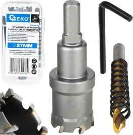 geko-otwornica-widiowa-tct-do-metalu-27mm-z-wiertlem-tytanowym