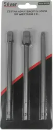 silver-adaptery-do-wkretarki-1-4-3-8-1-2-150mm-zestaw-3-szt