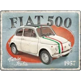 tablica-metalowa-plakat-30x40cm-fiat-500-turin-italia-23351